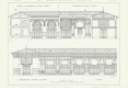 069-1883-1884 CHARLES GARNIER  COUPES ET FACADES DES THERMES DE VITTEL PUBLIÉ DANS LA CONSTRUCTION MODERNE EN 1886