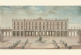 303-GOUACHE-ANONYME-DU-XVIII-SIECLE-PALAIS-DE-L'INTENDANCE-CARRIERE-NANCY